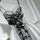 Unique Homecoming Dress Sweetheart Spaghetti Strap Flower Tulle Back to School Outfits Party Dress  D7701