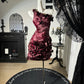 New Homecoming Dress One Shoulder Beaded Flower Pleated Back to School Outfits Party Dress Birthday Dress  D7651