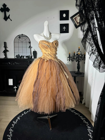 New Homecoming Dress Sweetheart Ball Gown Tulle Bead Back to School Outfits Party Dress Birthday Dress  D7649