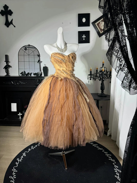 New Homecoming Dress Sweetheart Ball Gown Tulle Bead Back to School Outfits Party Dress Birthday Dress  D7649