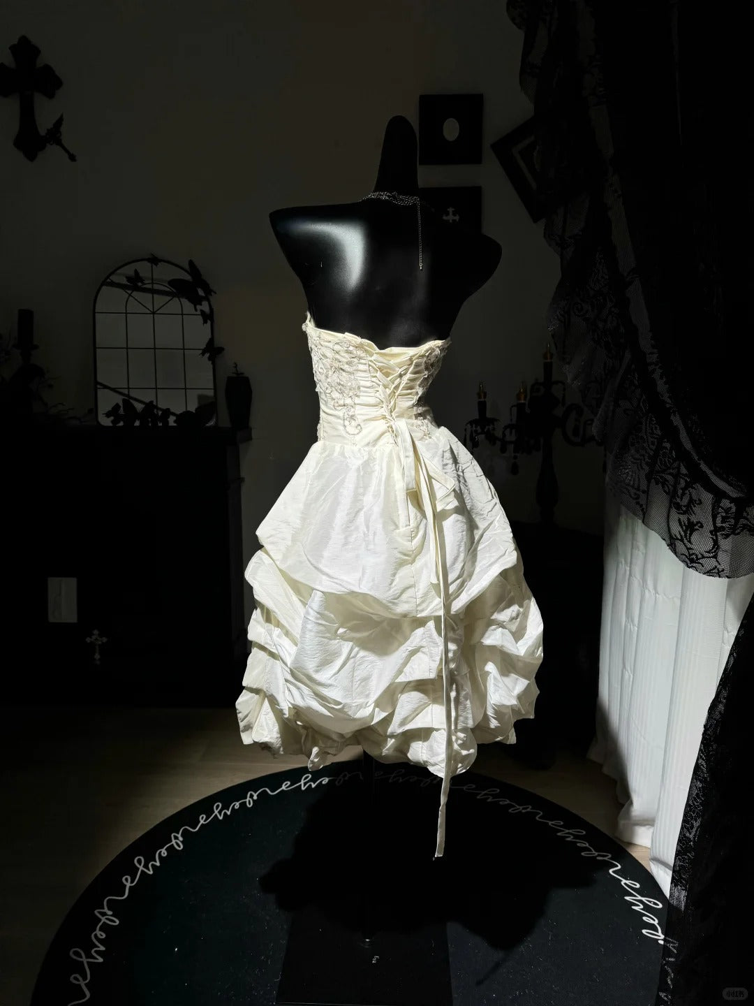 New Homecoming Dress Strapless Cascade Pleated Appplique Back to School Outfits Party Dress Birthday Dress D7577