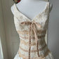 Chic Homecoming Dress V Neck Cascade Pearl Back to School Outfits Party Dress  D6463