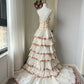 Chic Homecoming Dress V Neck Cascade Pearl Back to School Outfits Party Dress  D6463