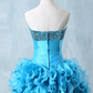 Unique Homecoming Dress Sweetheart Rinestone Tulle Cascade Back to School Outfits Party Dress  D7729