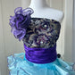 Stunning Homecoming Dress Strapless Pleated Cascade Flower Back to School Outfits Party Dress  D6483