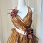 New Homecoming Dress Halter Feather Pleated Back to School Outfits Party Dress  D6486