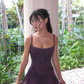 Dark Purple Spaghetti Straps A-Line Long Formal Prom Dress Evening Dress, D931