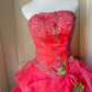 Stunning Homecoming Dress Strapless Apllique Cascade Flower Back to School Outfits Party Dress  D6482