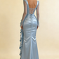 Robe de bal brillante à paillettes et col en cœur, robe de soirée sirène, robe de gala, robe de fête d'anniversaire, D3415