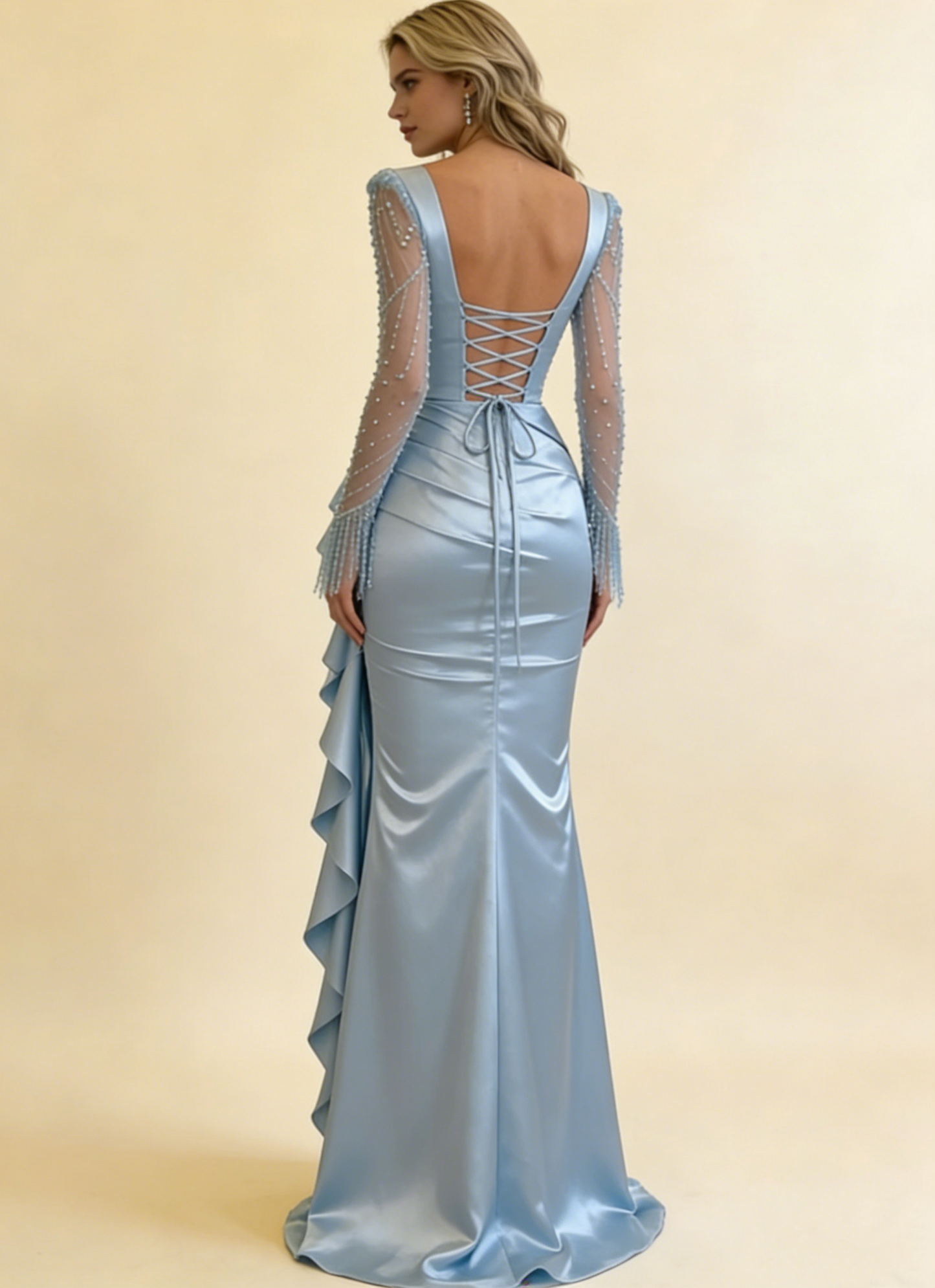 Robe de bal brillante à paillettes et col en cœur, robe de soirée sirène, robe de gala, robe de fête d'anniversaire, D3415