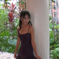 Dark Purple Spaghetti Straps A-Line Long Formal Prom Dress Evening Dress, D931