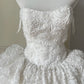 Elegant Homecoming Dress Strapless Flower Cascade Back to School Outfits Party Dress  D6471