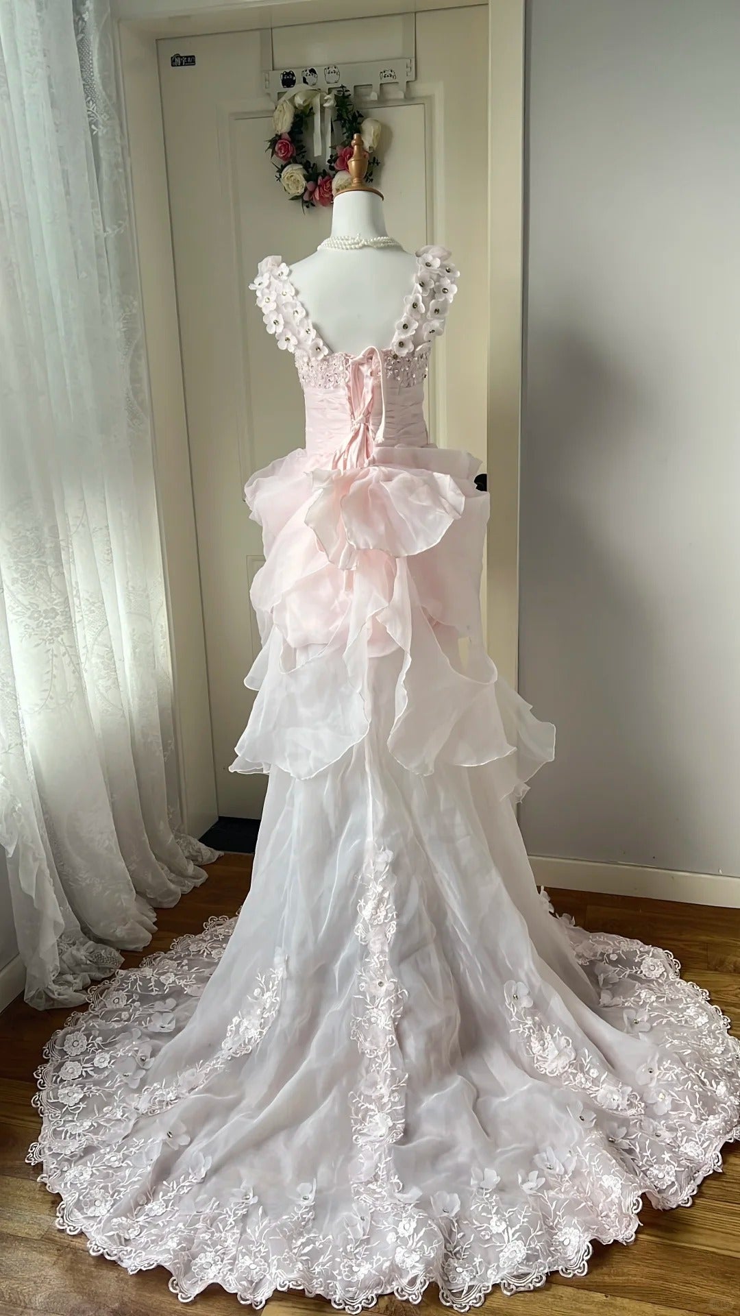 Pretty Homecoming Dress Sheer Strap Tulle Rinestone Back to School Outfits Party Dress  D6458