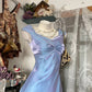 Chic Homecoming Dress V Neck Pleated Prom Dress Back to School Outfits Party Dress  D6181