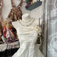 Elegant Homecoming Dress Strapless Flower Bowknot  Cascade Prom Dress Back to School Outfits Party Dress  D6187