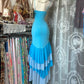 New Homecoming Dress Spaghetti Strap Hi-Lo Tulle Flower Prom Dress Back to School Outfits Party Dress  D6180