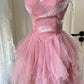 New Homecoming Dress Sweetheart Sequins Tulle Back to School Outfits Party Dress  D6466