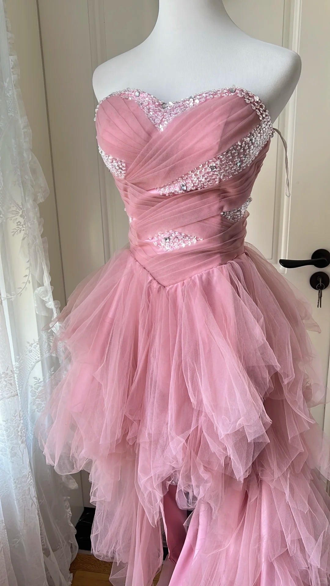 New Homecoming Dress Sweetheart Sequins Tulle Back to School Outfits Party Dress  D6466