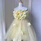 New Homecoming Dress Strapless Tulle Flower Hi-Lo Back to School Outfits Party Dress  D6487