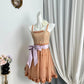 New Homecoming Dress Spaghetti Strap Flower Bowknot Back to School Outfits Party Dress D6939