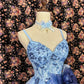 New Homecoming Dress Spaghetti Straps Lace Sequins Flower Prom Dress Back to School Outfits Party Dress  D6128