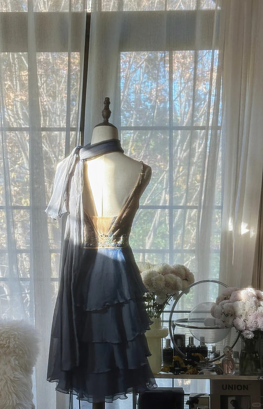 Pretty Homecoming Dress V Neck Tulle Dress Back to School Outfits Party Dress  D6432