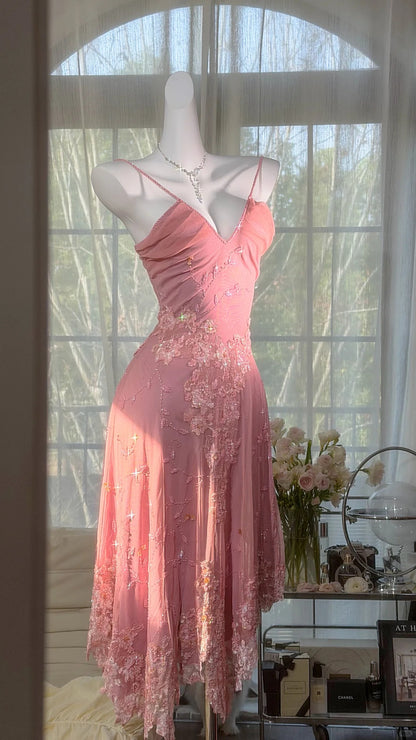 Chic Homecoming Dress V Neck Applique Dress Back to School Outfits Party Dress  D6409