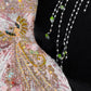 Chic Spaghetti Strap Embroidery Tulle Sequins Hugging Rinestone Long Party Dress Prom Gown Evening Dress D7489