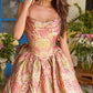 Unique Homecoming Dress Spaghetti Strap Pleated Bowknot Back to School Outfits Party Dress D7771