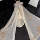 Sparkling Beige Beaded Sequined Design Elegant Mermaid Prom Dress Evening Dress D1695