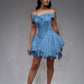 Charming Homecoming Dress Strapless Pleated Back to School Outfits Party Dress  D7391