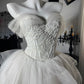 New Homecoming Dress Off the Shoulder Lace Tulle Hi-Lo Cascade Applique Bead Back to School Outfits Party Dress Birthday Dress Wedding Dress D7674