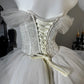 New Homecoming Dress Off the Shoulder Lace Tulle Hi-Lo Cascade Applique Bead Back to School Outfits Party Dress Birthday Dress Wedding Dress D7674