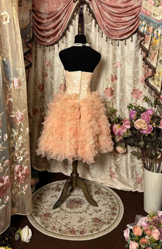 Pretty Homecoming Dress Sweetheart Tulle Cascade Prom Dress Back to School Outfits Party Dress  D6141