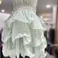 Stunning Homecoming Dress Halter Cascade Back to School Outfits Party Dress  D6575