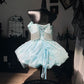 New Homecoming Dress Sweetheart Tull Bead Sequins Pearl Tassel Back to School Outfits Party Dress Birthday Dress D7642