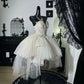 New Homecoming Dress Sweetheart Tull Bead Sequins Pearl Lace Hi-Lo Back to School Outfits Party Dress Birthday Dress Wedding Dress D7643