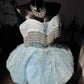 New Homecoming Dress Sweetheart Tull Bead Sequins Pearl Tassel Back to School Outfits Party Dress Birthday Dress D7642