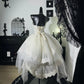New Homecoming Dress Sweetheart Tull Bead Sequins Pearl Lace Hi-Lo Back to School Outfits Party Dress Birthday Dress Wedding Dress D7643