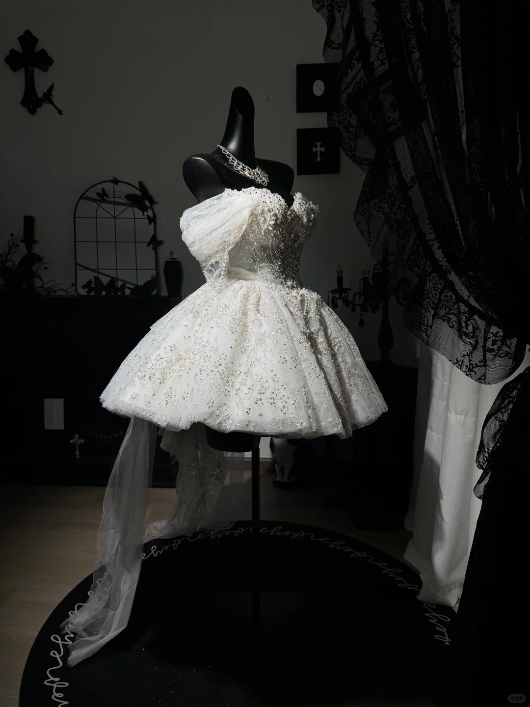 New Homecoming Dress Off the Shoulder Cascade Lace Soutache Tulle Bead Sequins Back to School Outfits Party Dress Birthday Dress D7573