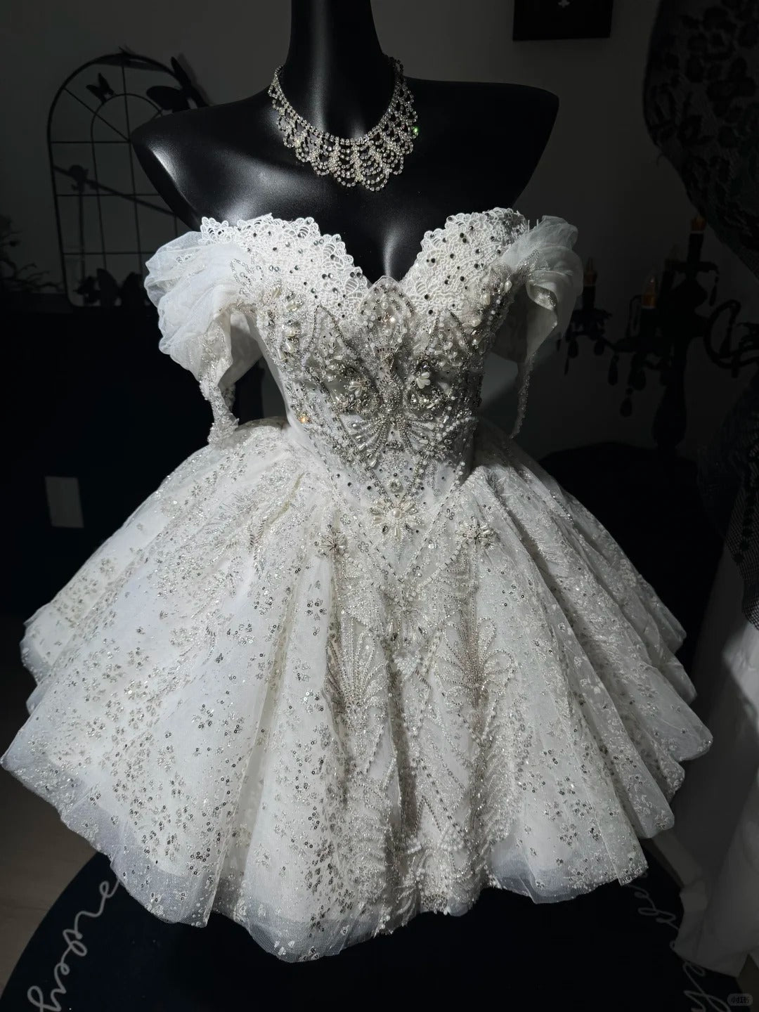 New Homecoming Dress Off the Shoulder Cascade Lace Soutache Tulle Bead Sequins Back to School Outfits Party Dress Birthday Dress D7573