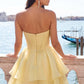 Unique Homecoming Dress Sweetheart Rinestone Tulle Cascade Back to School Outfits Party Dress D7823