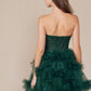 Fashionable Homecoming Dress Sweetheart A-Line Tulle Cascade Back to School Outfits Party Dress D7850