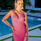 Stunning Homecoming Dress V Neck Sequins Hugging Back to School Outfits Party Dress D7903