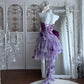 Elegant Homecoming Dress Strapless Lace Bowknot Rinestone Prom Dress Back to School Outfits Party Dress  D6120