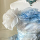 Stunning Homecoming Dress Strapless Flower Back to School Outfits Party Dress  D6449