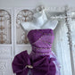 Elegant Homecoming Dress Strapless Lace Bowknot Rinestone Prom Dress Back to School Outfits Party Dress  D6120