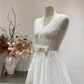 Elegant Homecoming Dress  V Neck Bowknot Back to School Outfits Party Dress  D6576