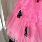 Pretty Homecoming Dress Strapless Flower Tulle Cascade Back to School Outfits Party Dress  D6479