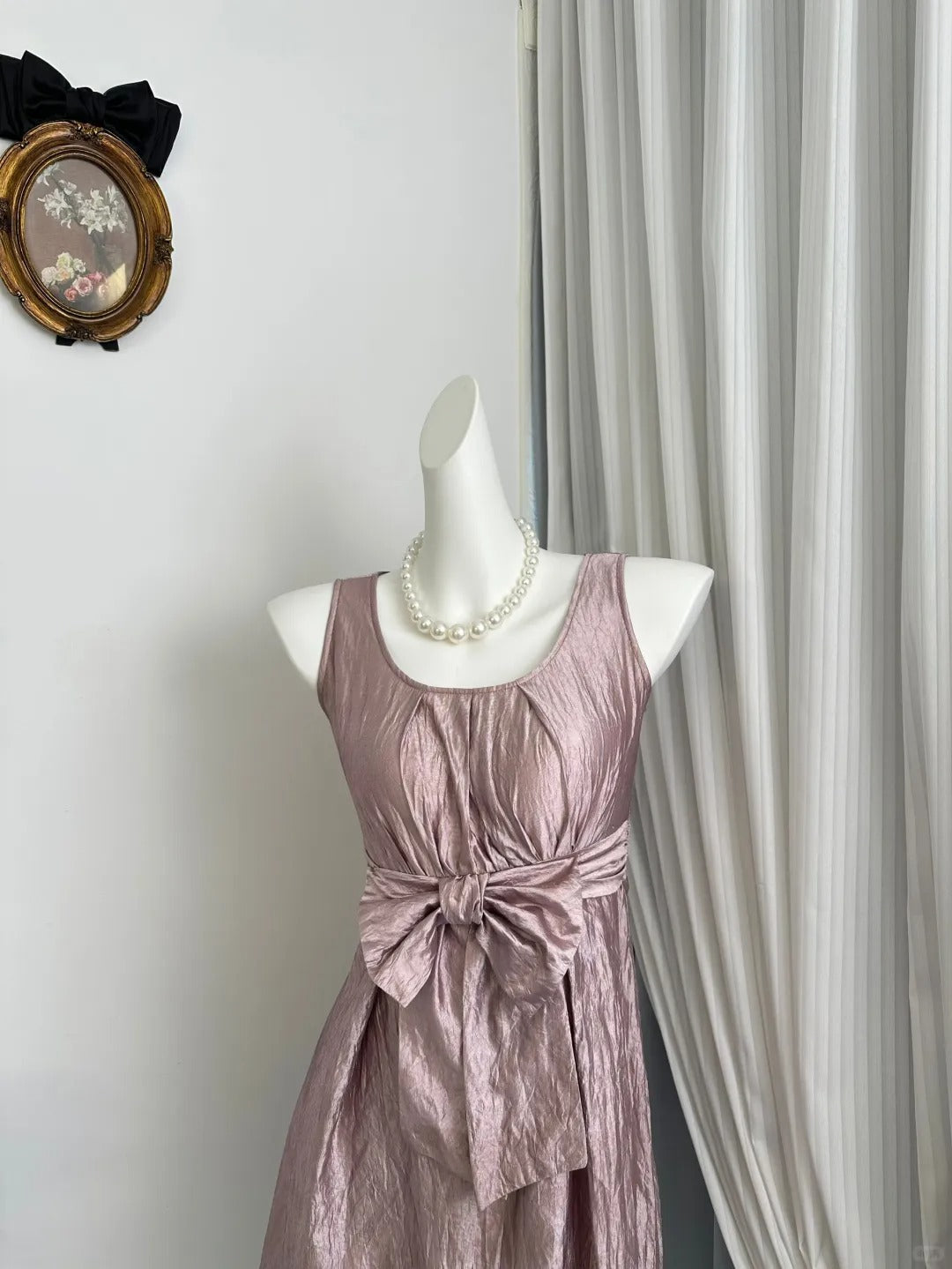 New Homecoming Dress Jewel Pleated Bowknot Back to School Outfits Party Dress D6945